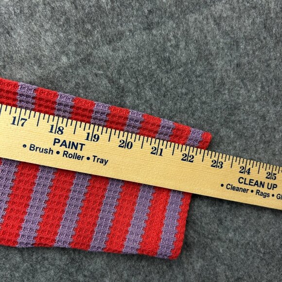 Soft Surroundings Serene Waffle Knit Wide Collar Sweater Top Women's Sz M Stripe - Picture 7 of 8